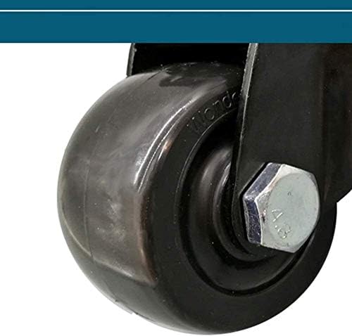Colera de combinação acentuer 4 rodas de mamona giratória preta de serviço pesado 360 ° Caster de placa superior com freio,