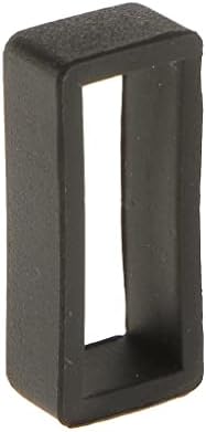 10pcs de borracha de borracha preta alça de alça de pequeno suporte de suporte do suporte, preto, 20 mm