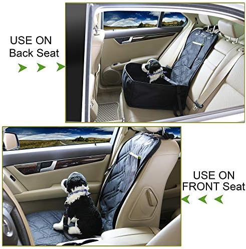 ARGA MULTURESPESSUSUSam Cachor e Pet Front Car Seat Protector; Tamanho aberto 26x17x17 polegada; Converter para a almofada para