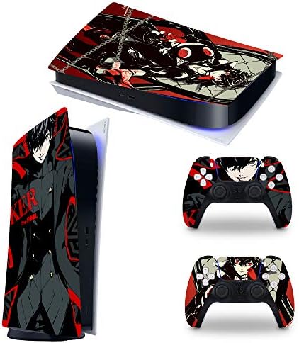 JOGO DE TOTOS PS5 Skin para console e controladores Adesivo de vinil, durável, resistente a arranhões, sem bolhas, compatível