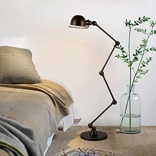 ZSEDP Standard Floor Lamp Loft Vintage Nórdico dobrável braço longo para ajustar a iluminação da personalidade para