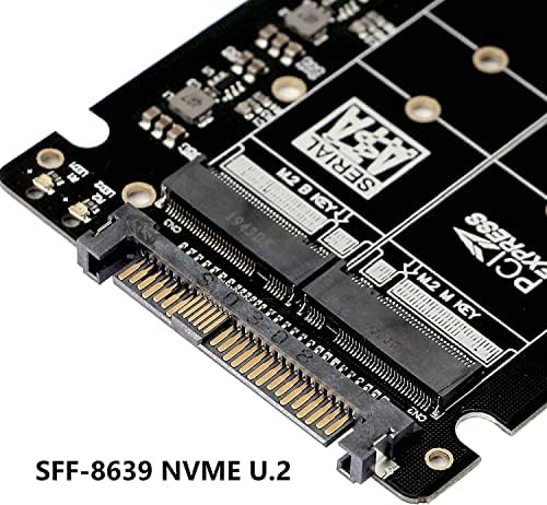 TOPTEKITS SFF-8639 NVME U.2 para NGFF M.2 M Key & B Key SSD Adapter para 2280 2260 2242 2230 SSD, não a interface SATA