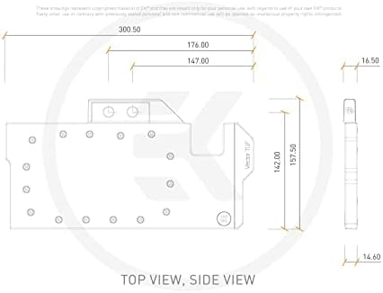 Ekwb Ek-S-Satum Vector TUF RX 6800/6900 BLOCO DE ÁGUA GPU, D-RGB, Níquel/Acetal