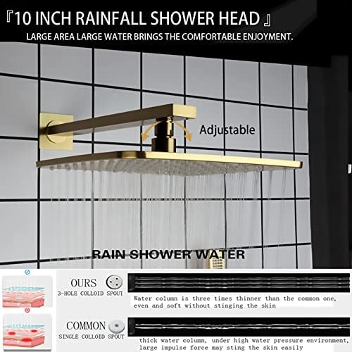 Sistema de chuveiro Sistema de torneira termostática de chuveiro Conjunto de 10 polegadas de chuva de chuva Combo Combo