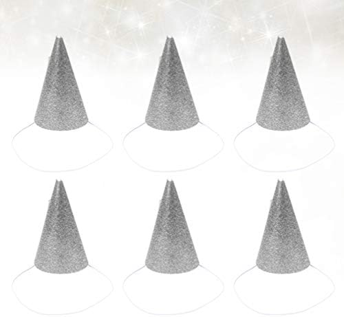 NUOBESTY 12PCS Party Hats Fun Cone Novelty Creative Party Hats Cap Birthday Holiday Party Favors with Strap
