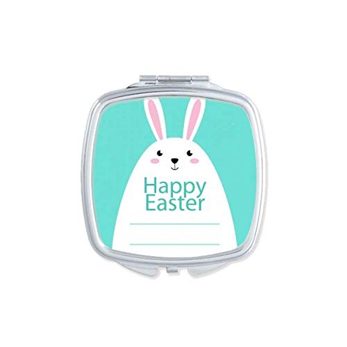 Festival de Páscoa Feliz Blue Bunny Padrão Espelho Portátil Compact Pocket Maquia