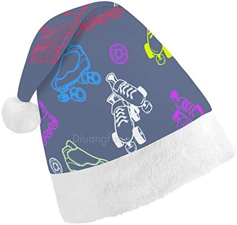 Natal Papai Noel, patinando chapéu de férias de natal para adultos, UNisex Comfort Christmas Hats for New Ano Novo Festive Fester Holiday Party Event