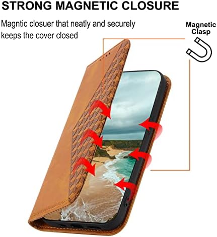 Casos de flip de telefone compatíveis com a capa Samsung Galaxy A03s （166mm de carteira com porta -crédito, capa de proteção