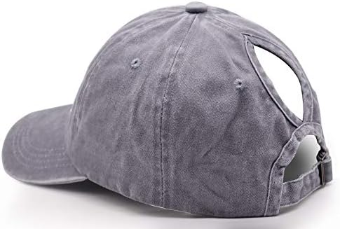 Manmesh Hatt bordado Wifey Ponytail Hat vintage Capinho de beisebol de jeans ajustável lavado para mulheres