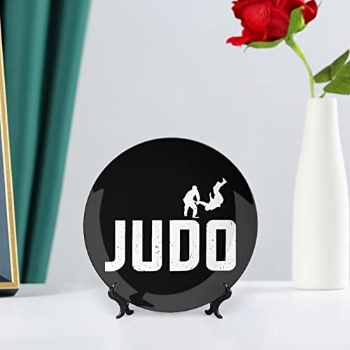 Judo Design Placa decorativa Placa de cerâmica redonda Placa China com exibição para decoração de casamento de festa