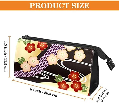 Bolsa de maquiagem, bolsa de cosméticos, organizador de bolsa de maquiagem à prova d'água, Blossom de Ceerry tradicional de estilo japonês