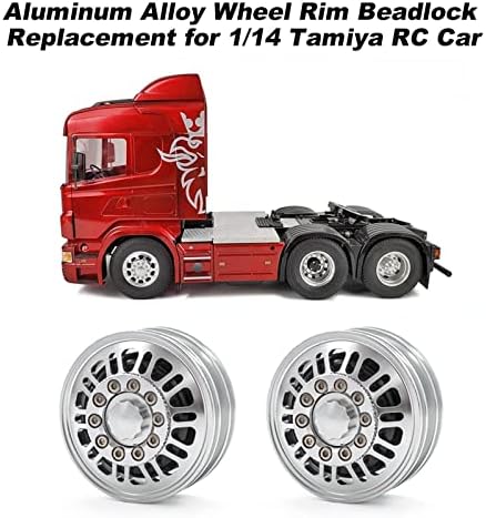 GOOLRC Aluminum Ligy Wheel Rim Beadlock Rims Hub 4pcs Substituição para 1/14 Tamiya RC Car