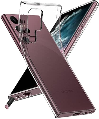 OUBA Galaxy S22 Caso Ultra, para Samsung Galaxy S22 Caso Ultra Caso claro Resistente a riscos finos de borracha de