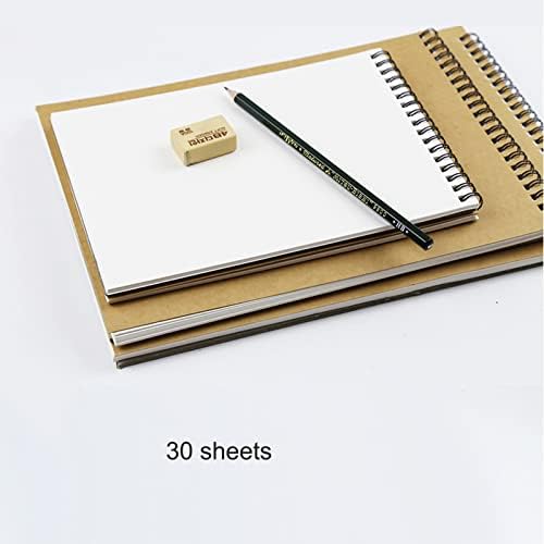 Ixinyc A4 Spiral Sketch Book, Sketchbook para desenho e esboço, 30 folhas, papel 160gsm, bloco de esboço vertical