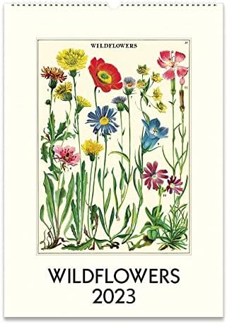 Calendário de parede Cavallini 2023, flores silvestres vintage