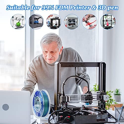 Filamento da impressora 3D Magic Pla Magic Silk, Silk Shiny Coextruded PLA Filamento 1kg/2,2lb Filamento PLA 1,75
