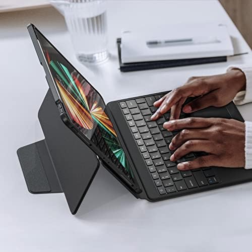 Iwalk Caixa de teclado compatível com iPad Pro 12,9 polegadas com o teclado isolável do porta -lápis do teclado sem fio