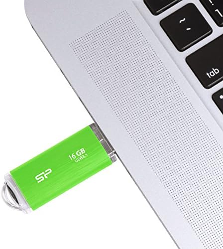 Silicone Power SP016GBUF3B02V1NJB Memória USB 16GB USB 3.1 e USB3.0 TABLIMENTO HABELA BLAZE B02 GREEN