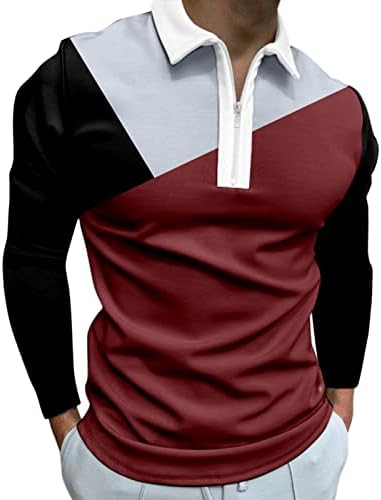 Xxzy masculino masculino masculino masculino de outono de outono casual geometria de impressão camiseta cair na manga longa