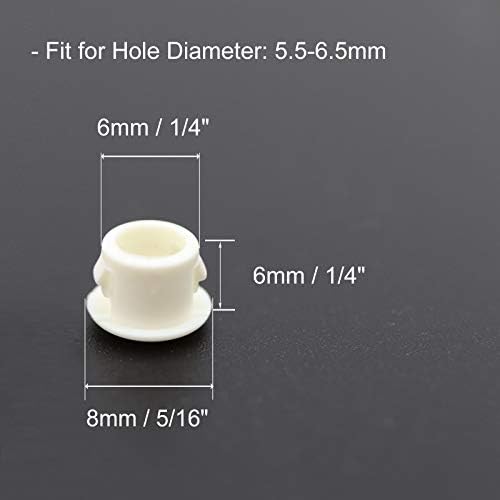 Victorshome Hole Plugs Faixa de 6 mm de plástico para 5,5-6 mm de diâmetro de travamento Tubo de tubo de descarga Tipo