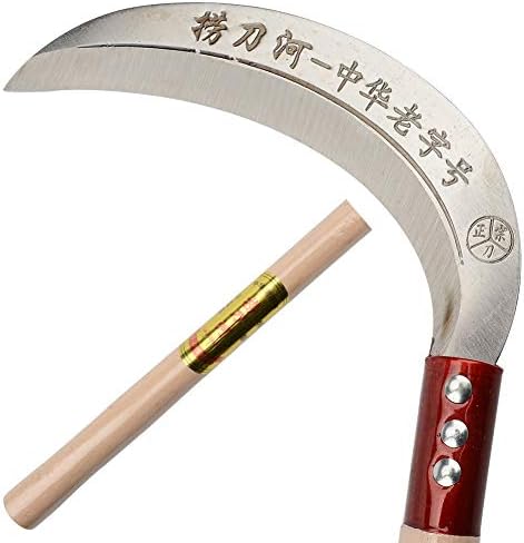 Keyi Steel Grass Falcle, Limpando falciforme, Manganês Blade de aço/Handeld Hand Hand Hand Hold Holdle Fool - Gardening Multifurise