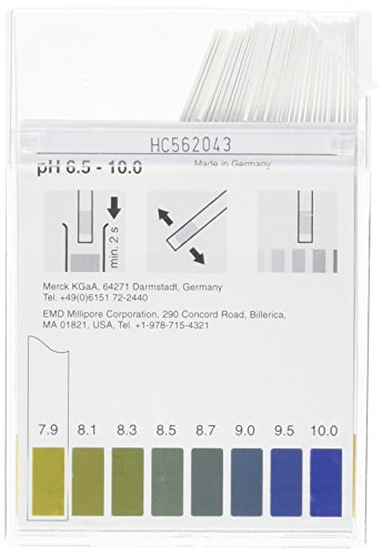 EMD Millipore McOlorphast 1.09543.0001 Faixa de pH-indicador não comedor, intervalo de pH 6.5-10,0, caixa de plástico