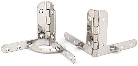 Aexit Jewelry Greet Gate Hardware Wine Caixa de relógio Caixa de madeira Tampa de madeira de 90 graus Spring Hinge Silver Gate Hinges