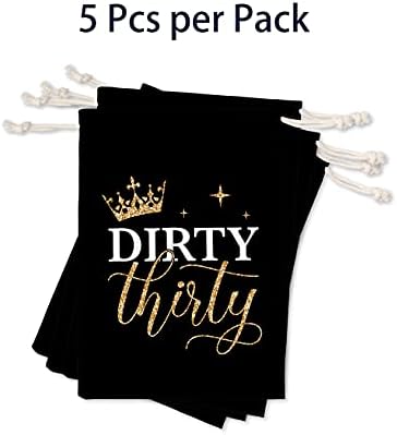Dirty Trinta Bolsas de Presente, bolsas de festa de aniversário com cordão, favores de casamento, suprimentos, decoração