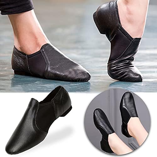 Sapatos de dança de couro Mulheres Mulheres Soas Treinamento de Corpo Profissional Sapatos Aeróbicos Couro deslize em sapatos