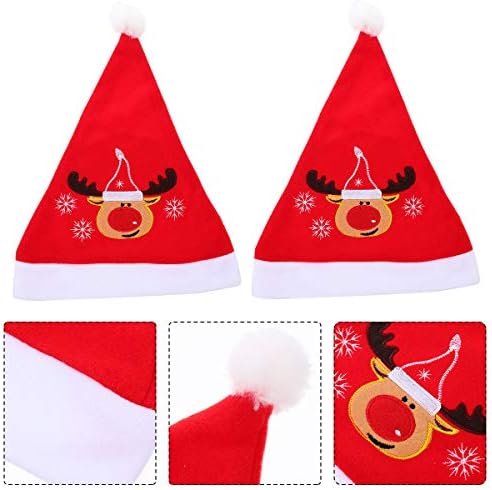 Soimiss 2pcs chapéus de Natal Ano Novo Hats de Natal de Papai Noel Decores de Natal