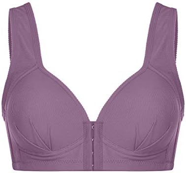 Bra do fechamento frontal para mulheres, Women Plus Size todos os dias conforto Sleep Bra Push Up Wirefree Seamless Comfort Brassiere