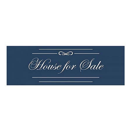 CGSignLab | Janela House for Sale -Classic Navy se apega | 36 x12