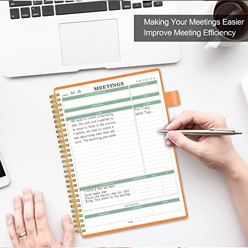 AllTree Meeting Notebook para trabalho, anotações de reunião, caderno de gerenciamento de projetos, planejadores