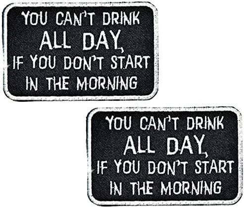 Kleenplus 2pcs. Você não pode beber o dia todo, se você não start de manhã, slogan de moda de moda de moda engraçada