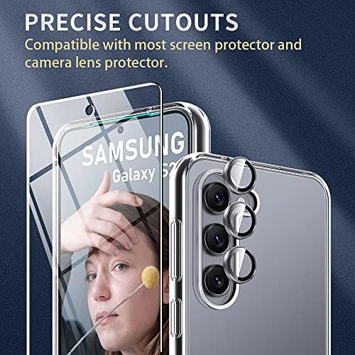 BOKOO CRISTAL CLEY SAMSUNG Galaxy S23 Case.SOFT Slim Fit Fit Transparent Plástico TPU Protetor Casos de telefone de silicone para
