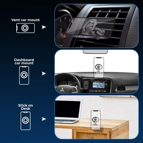 Porta de carro e suporte de carro magente válido, compatível para iPhone 12 13 14 Plus Pro/Pro Max Handsfree Air Vent Dashboard