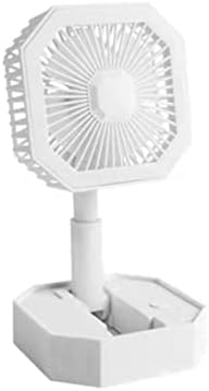 Maxba Small Desk Fan Fan Portable Fan Recarregável ângulo de altura ajustável com luz LED Usb dobring mini fã de