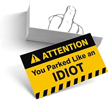 Eppovocê estacionou como um idiota engraçado cartas de anotações de estacionamento ofensivas atrás do limpador e adesivos para