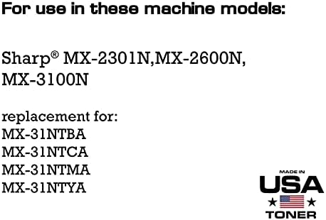 Feito em USA Toner Compatível Substituição para MX31NT Sharp, MX-2600N, MX-3100N