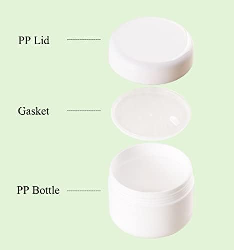 3 PCs 250ml Jarra de plástico branco com tampa de tampa de cúpula portátil vazia Recarregável Recipiente cosmético Pots de