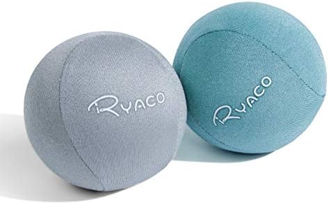 Ryaco 2pcs Hand Exercício Gel Stress Balls Set, bolas de gel macio e duro Conjunto de 2 para adultos e crianças - alívio da ansiedade, treinamento de resistência, aperto fácil, força de aderência