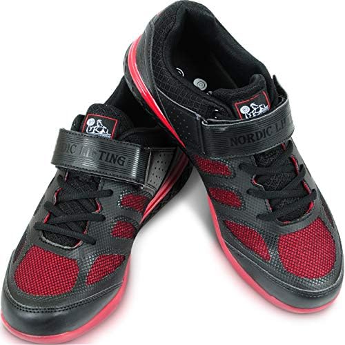 Bola de parede de elevação nórdica 10 lb com sapatos Tamanho Venja 9.5 - Black Red