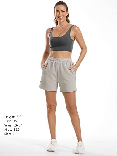 Shorts de suor de Stelle Women Summer shorts casuais de algodão confortável com cintura alta