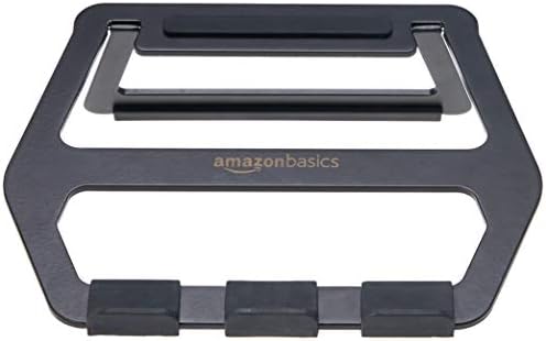 Basics Aluminium portátil laptop dobrável suporte suporte para laptops até 13 polegadas, preto