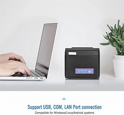 Lanificação de papel de impressora térmica da impressora térmica 58mm/80mm Largura de papel com interface de Ethernet serial