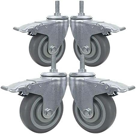Morices Cutters Wheels de lançador de borracha de 75 mm Caster giratória com freio de giro pesado M12 São industrial