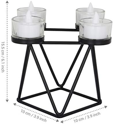 Fitas amarradas metal tealight decorativo citador para mesa de jantar de mesa lateral/central Sala de estar Lighting