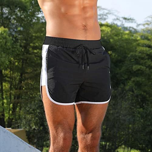 Shorts de prancha de verão masculinos da XXBR, faixa lateral de cordão de greve dividida baús de natação casuais shorts
