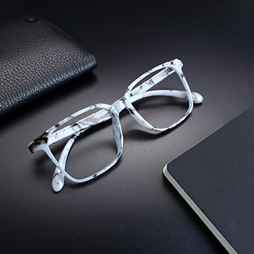 VisionGlobal Blue Light Blocking Glasses para mulheres/homens, anti -falhas, óculos de leitura de computador, quadro quadrado