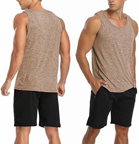 BabioBoa Men's 2 pack pacote tanque de tanques de ginástica de ginástica shirts de fitness de fitness shirt de camisa muscular